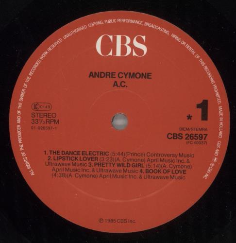 Andre Cymone A.C. vinyl LP album (LP record) UK CYMLPAC792546