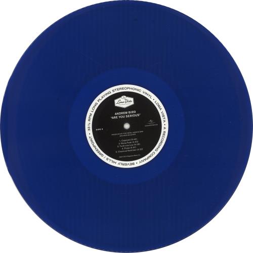 Andrew Bird Are You Serious - Blue Vinyl + Bonus 7" vinyl LP album (LP record) UK ABELPAR704198