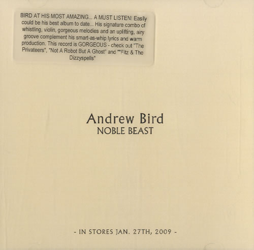 Andrew Bird Noble Beast CD-R acetate UK ABECRNO471172