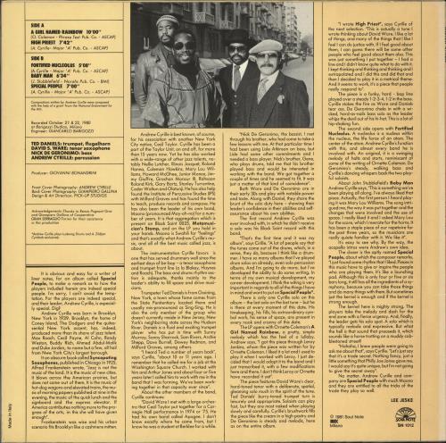 Andrew Cyrille Special People vinyl LP album (LP record) Italian I9DLPSP706221