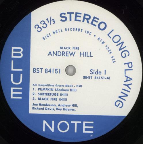 Andrew Hill Black Fire - 1st vinyl LP album (LP record) US A2TLPBL880846