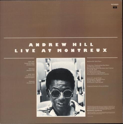 Andrew Hill Live At Montreux vinyl LP album (LP record) UK A2TLPLI707344