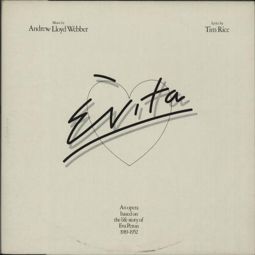 Andrew Lloyd Webber & Tim Rice Evita 2-LP vinyl record set (Double LP Album) Dutch A6H2LEV656846