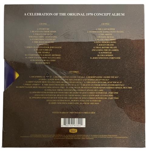 Andrew Lloyd Webber & Tim Rice Jesus Christ Superstar - Deluxe Edition - Sealed box set UK A6HBXJE795134