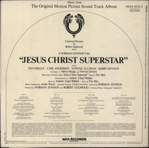 Andrew Lloyd Webber & Tim Rice Jesus Christ Superstar 2-LP vinyl record set (Double LP Album) UK A6H2LJE412004