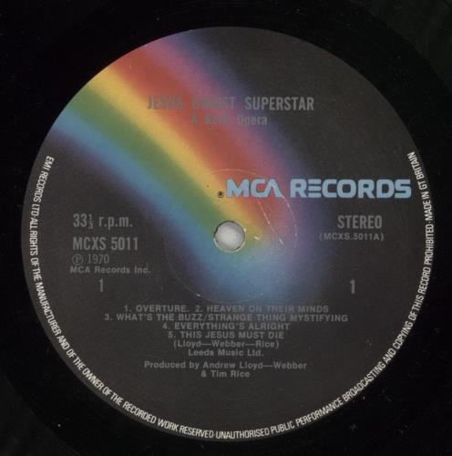 Andrew Lloyd Webber & Tim Rice Jesus Christ Superstar 2-LP vinyl record set (Double LP Album) UK A6H2LJE547406