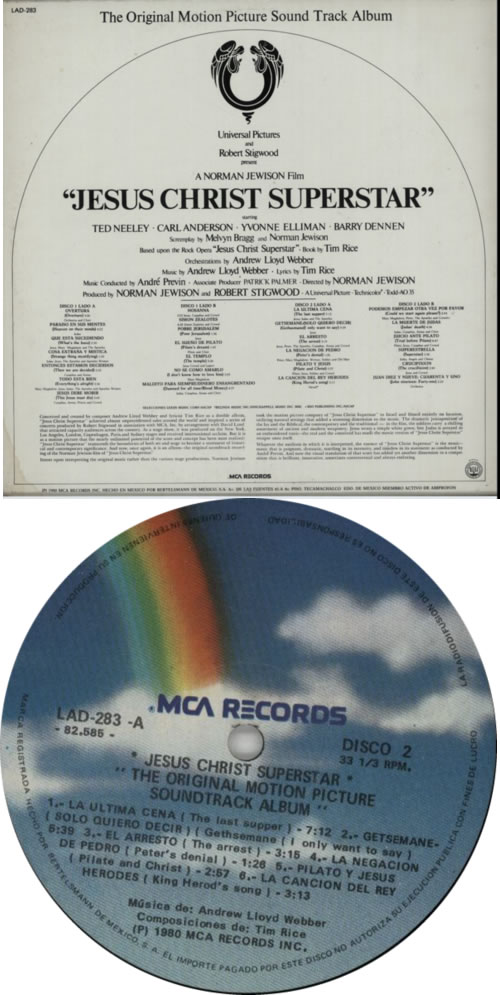 Andrew Lloyd Webber & Tim Rice Jesus Christ Superstar 2-LP vinyl record set (Double LP Album) Spanish A6H2LJE603399