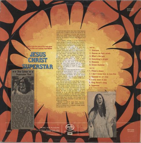 Andrew Lloyd Webber & Tim Rice Jesus Christ Superstar vinyl LP album (LP record) UK A6HLPJE748831
