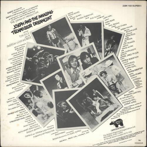 Andrew Lloyd Webber & Tim Rice Joseph And The Amazing Technicolor Dreamcoat vinyl LP album (LP record) UK A6HLPJO707487