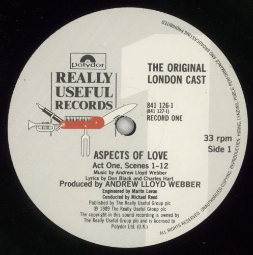 Andrew Lloyd Webber Aspects Of Love 2-LP vinyl record set (Double LP Album) UK ALW2LAS348619