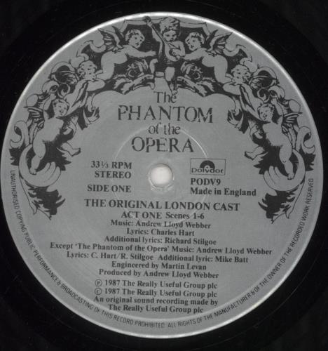 Andrew Lloyd Webber The Phantom Of The Opera - 1 Sticker - Complete 2-LP vinyl record set (Double LP Album) UK ALW2LTH697309