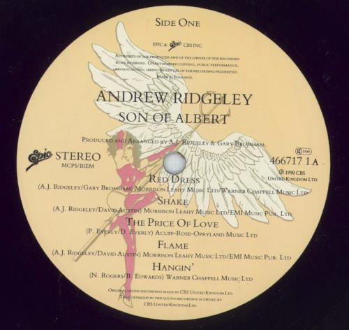 Andrew Ridgeley Son Of Albert - Gold Promo Stamped Sleeve vinyl LP album (LP record) UK RDGLPSO828332