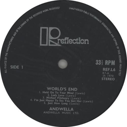 Andwella's Dream World's End vinyl LP album (LP record) UK AEWLPWO596798
