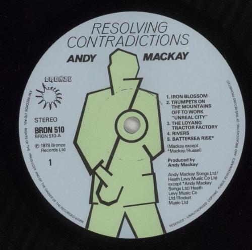 Andy Mackay Resolving Contradictions vinyl LP album (LP record) UK CKYLPRE115685