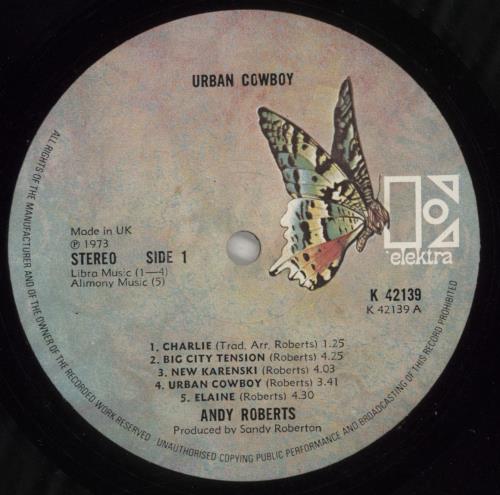 Andy Roberts Urban Cowboy vinyl LP album (LP record) UK ND1LPUR633437