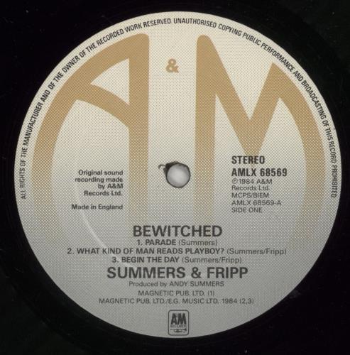 Andy Summers & Robert Fripp Bewitched - EX vinyl LP album (LP record) UK A1ELPBE873536