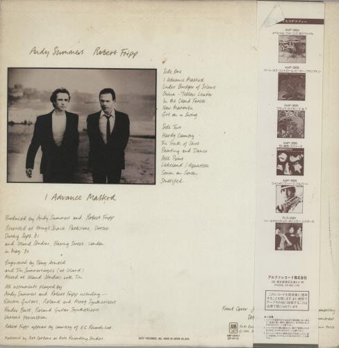Andy Summers & Robert Fripp I Advance Masked vinyl LP album (LP record) Japanese A1ELPIA754408