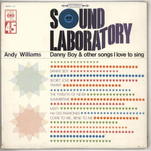 Andy Williams Danny Boy And Other Songs I Love To Sing - Sound Laboratory vinyl LP album (LP record) Japanese AWILPDA738007