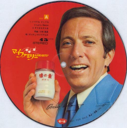Andy Williams Let's Dance 7" vinyl picture disc (7 inch picture disc single) Japanese AWI7PLE250300