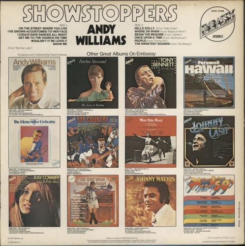 Andy Williams Showstoppers vinyl LP album (LP record) UK AWILPSH766437