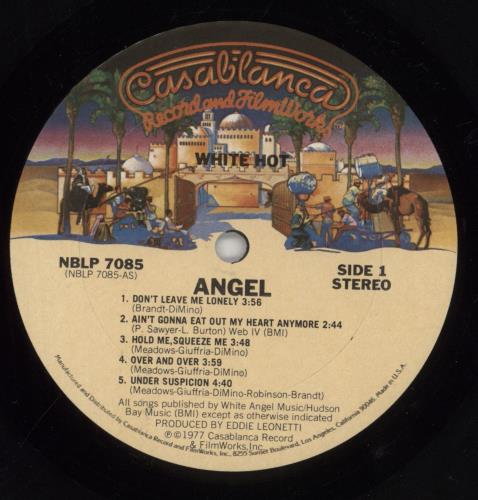 Angel (Kiss) White Hot + Merch Insert -Shrink vinyl LP album (LP record) US AGLLPWH856192