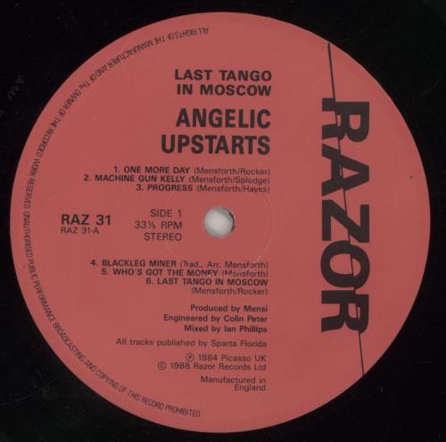 Angelic Upstarts Last Tango In Moscow vinyl LP album (LP record) UK AUPLPLA863280