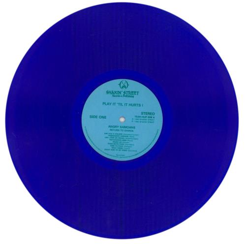 Angry Samoans Return To Samoa - Blue Vinyl vinyl LP album (LP record) UK A09LPRE515189