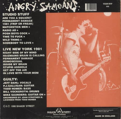 Angry Samoans Return To Samoa - Blue Vinyl vinyl LP album (LP record) UK A09LPRE515189
