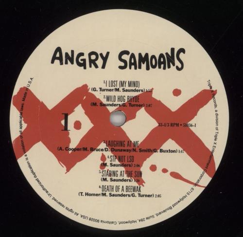 Angry Samoans STP Not LSD vinyl LP album (LP record) US A09LPST864167