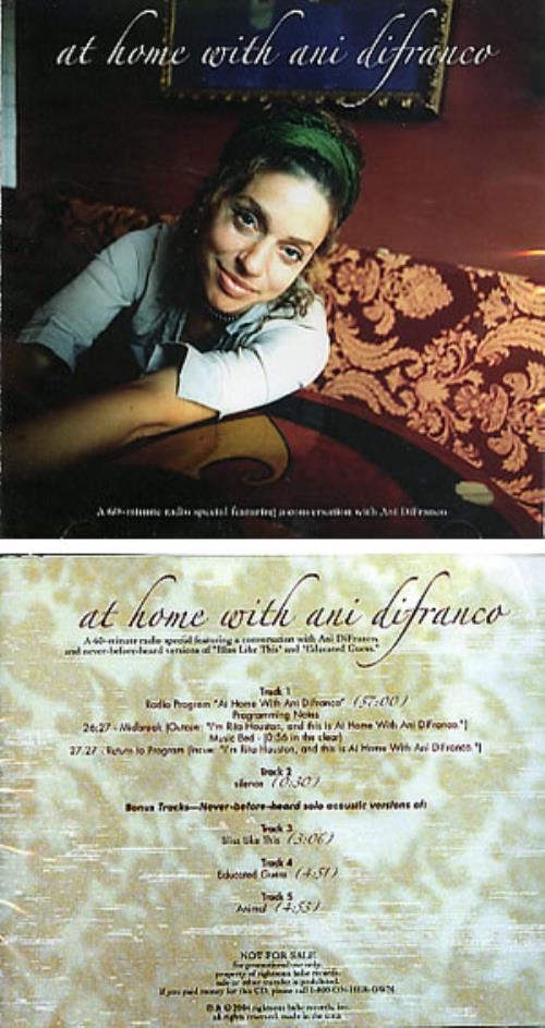 Ani Difranco At Home With Ani DiFranco CD album (CDLP) US IFRCDAT288107