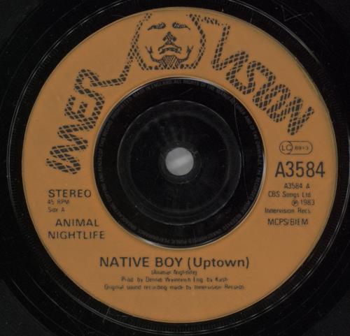Animal Nightlife Native Boy 7" vinyl single (7 inch record / 45) UK AGT07NA582878