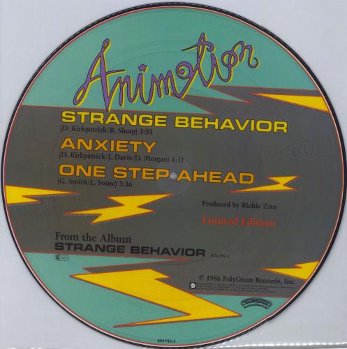 Animotion Strange Behavior 12" vinyl picture disc (12 inch picture record) German ATN2PST816331