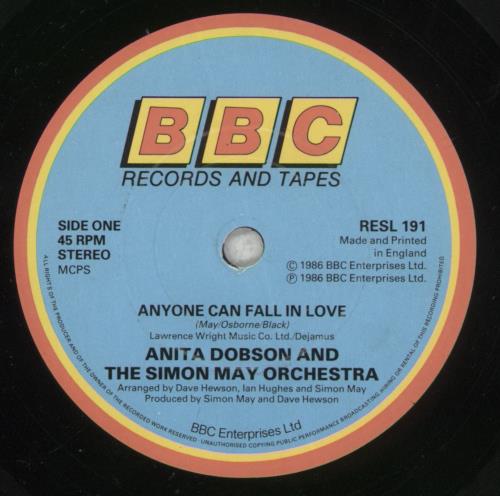 Anita Dobson Anyone Can Fall In Love 7" vinyl single (7 inch record / 45) UK ANI07AN70301