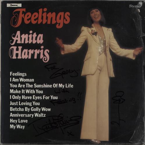 Anita Harris Feelings - Autographed vinyl LP album (LP record) UK AHQLPFE668118