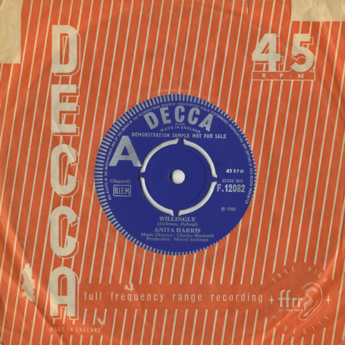 Anita Harris Willingly 7" vinyl single (7 inch record / 45) UK AHQ07WI467777