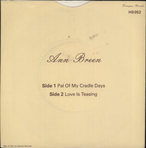 Ann Breen Pal Of My Cradle Days + Sleeve 7" vinyl single (7 inch record / 45) UK A7507PA687039