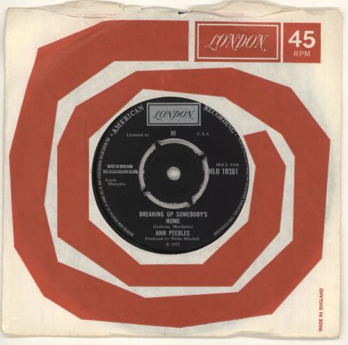 Ann Peebles Breaking Up Somebody's Home 7" vinyl single (7 inch record / 45) UK AP407BR721941
