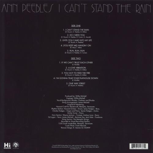 Ann Peebles I Can't Stand The Rain vinyl LP album (LP record) US AP4LPIC802989