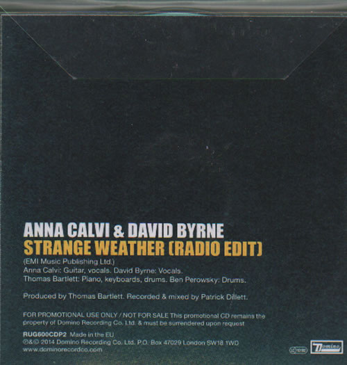 Anna Calvi Strange Weather CD-R acetate UK A2PCRST635254
