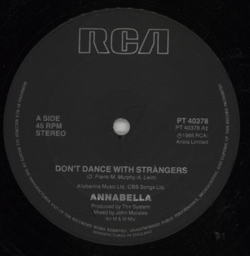 Annabella Lwin Don't Dance With Strangers + Poster 12" vinyl single (12 inch record / Maxi-single) UK LWN12DO870517
