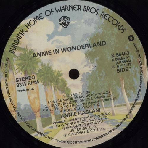 Annie Haslam Annie In Wonderland - Gatefold vinyl LP album (LP record) UK AHSLPAN70419