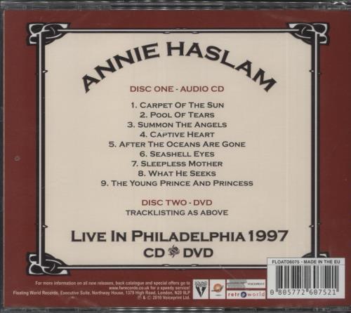 Annie Haslam Live In Philadelphia 1997 - Sealed 2-disc CD/DVD set UK AHS2DLI854675