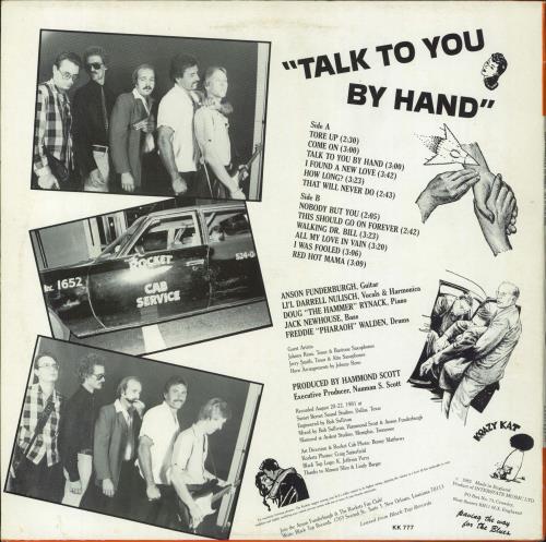 Anson Funderburgh Talk To You By Hand vinyl LP album (LP record) UK A5SLPTA794852