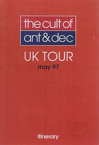 Ant & Dec The Cult Of Ant & Dec - Tour Itinerary Itinerary UK A&DBKTH403969
