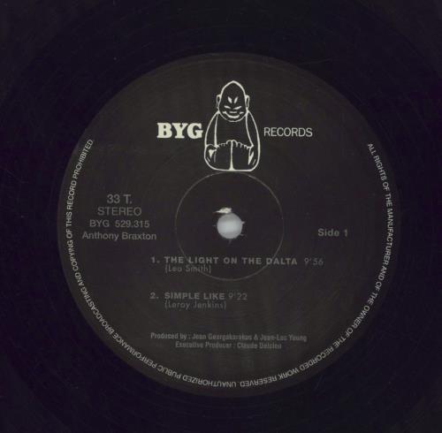 Anthony Braxton B-X0 NO-47A - 180gm vinyl LP album (LP record) US A1SLPBX859635