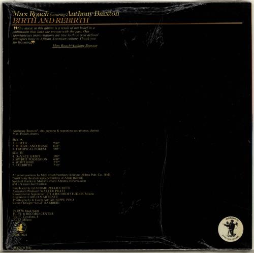 Anthony Braxton Birth And Rebirth vinyl LP album (LP record) Italian A1SLPBI705087
