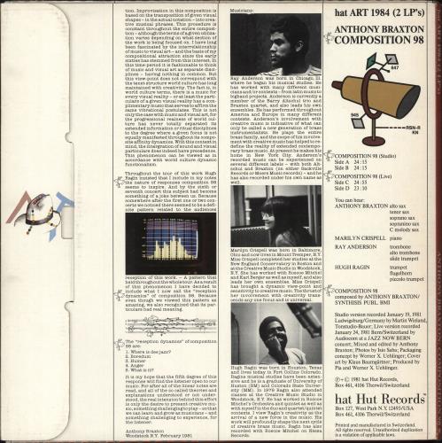 Anthony Braxton Composition 98 Vinyl Box Set Swiss A1SVXCO708008