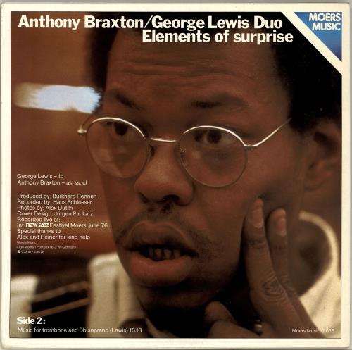 Anthony Braxton Elements Of Surprise vinyl LP album (LP record) German A1SLPEL704700