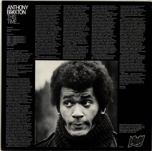 Anthony Braxton This Time... vinyl LP album (LP record) UK A1SLPTH705084