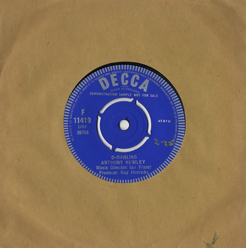 Anthony Newley D-Darling 7" vinyl single (7 inch record / 45) UK AN307DD479790
